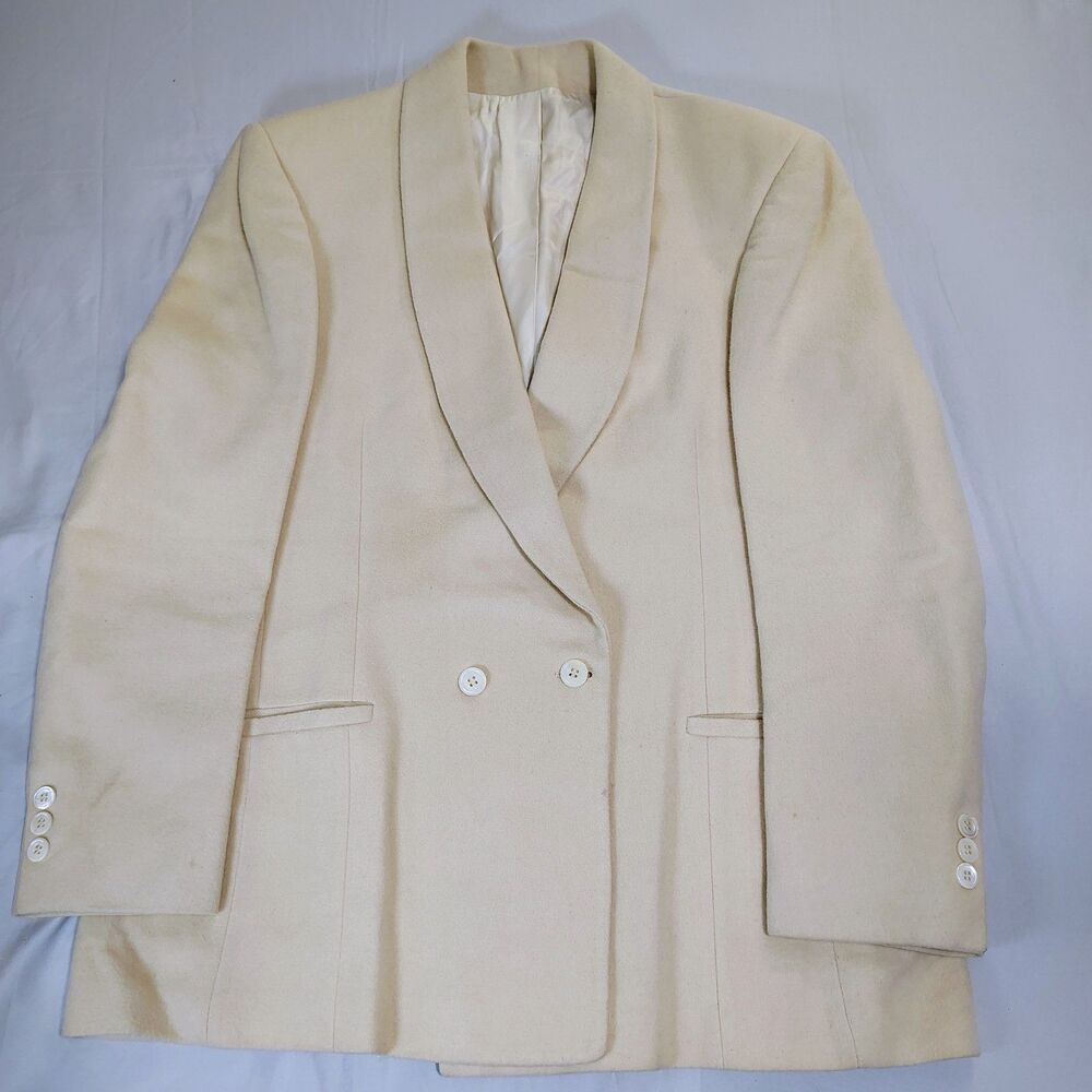 Vintage Barrie Pace Ltd Beige Camel Hair Blazer Size 14 Quiet Luxury Old Money